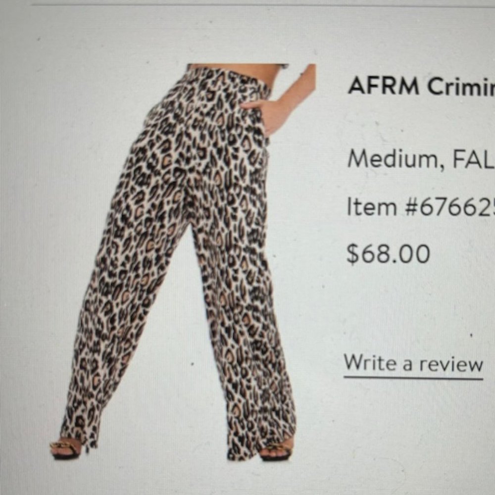 AFRM velour pants